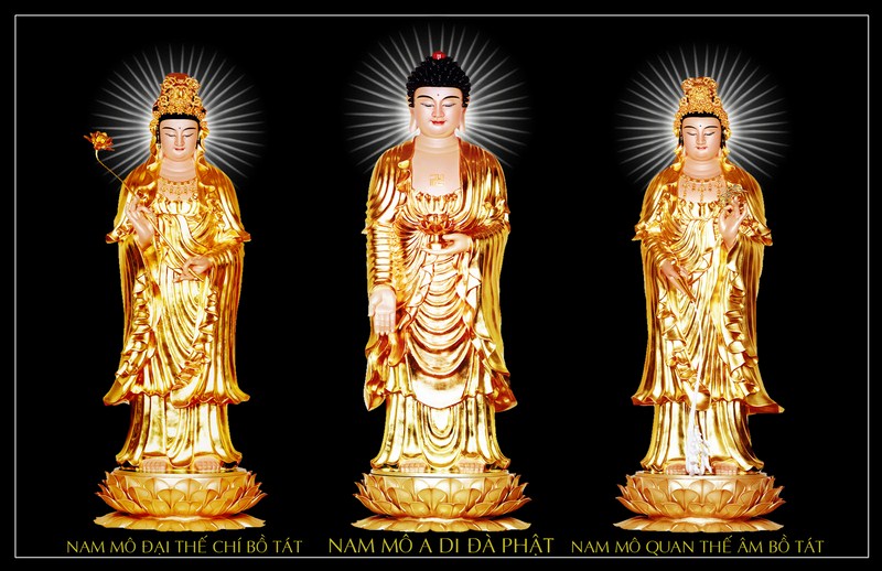 Tranh Tam Thánh Phật 
