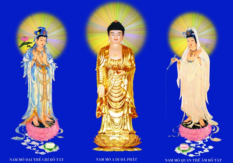 Tranh Tam Thánh Phật 