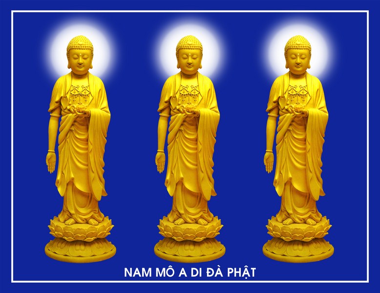 Tranh Tam Thánh Phật 