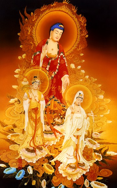 Tranh Tam Thánh Phật 