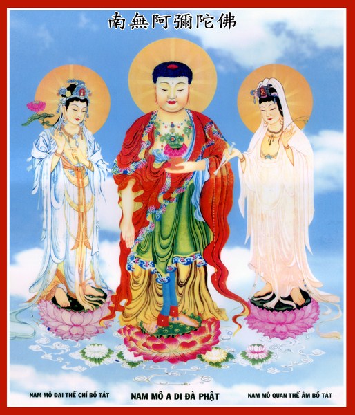 Tranh Tam Thánh Phật 